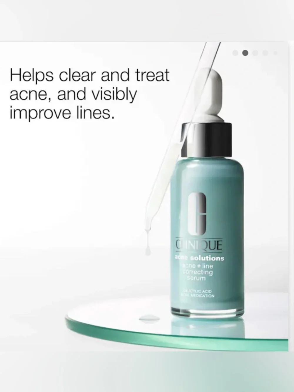 Clinique Anti-Blemish Solutions Acne + Line Correcting Serum New $57 Retail